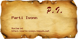 Parti Ivonn névjegykártya
